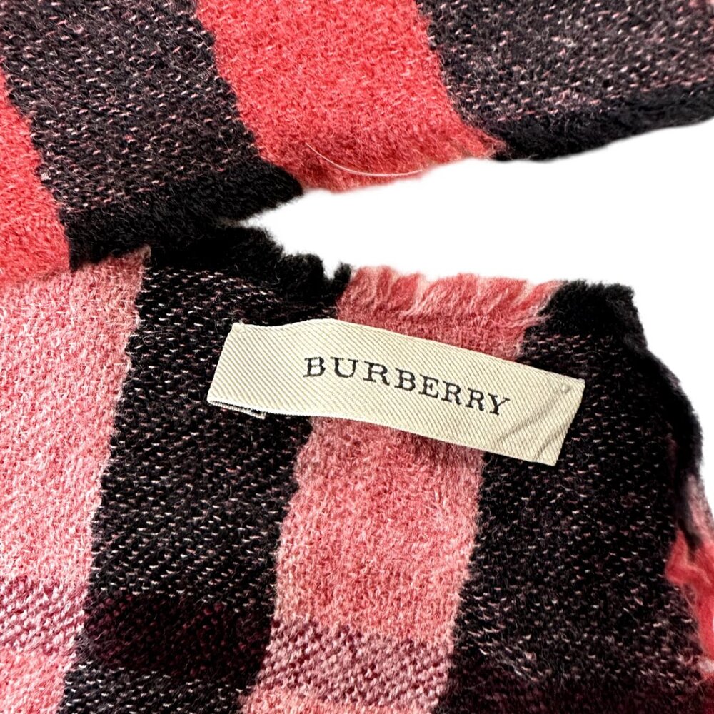 Burberry Lightweight Nova Check Scarf Red/Black Scarf for Women Made In England - Picture 5 of 7